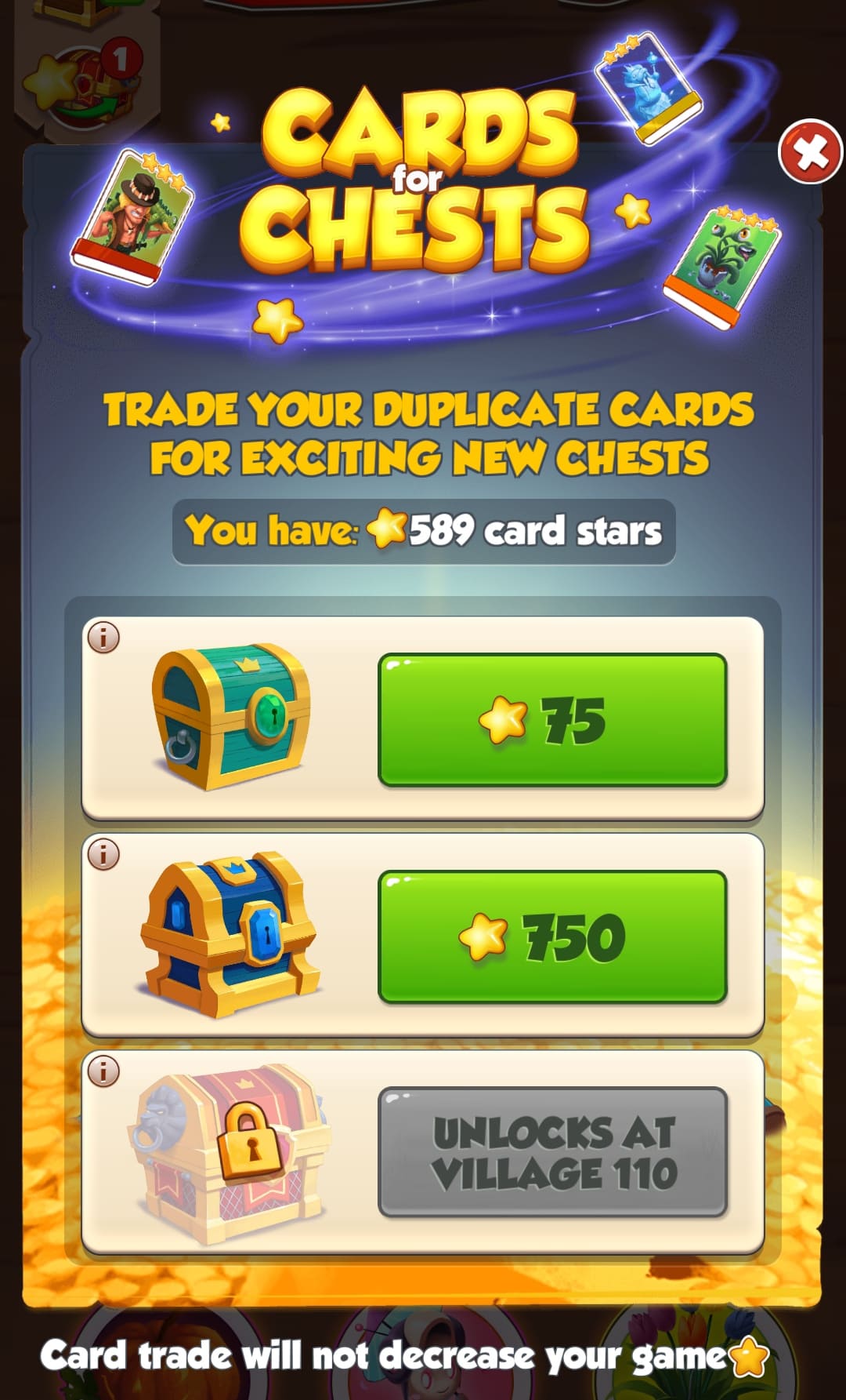Trocando Cartas Repetidas